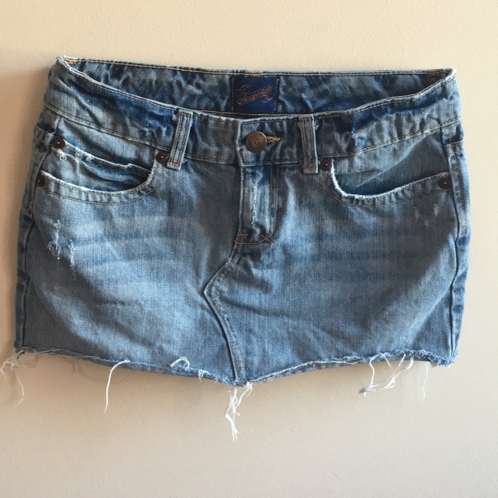 Aeropostale jean/denim mini skirt
